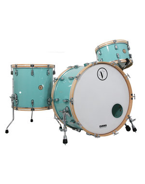  Vici Aluminium 24" Drum Kit, Sea Foam Green w/Free Snare Vici Snare Drum