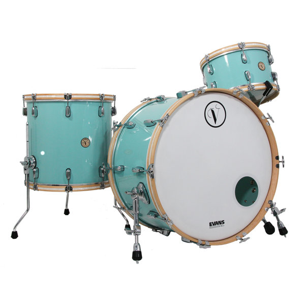 Vici Vici Aluminium 24" Drum Kit, Sea Foam Green