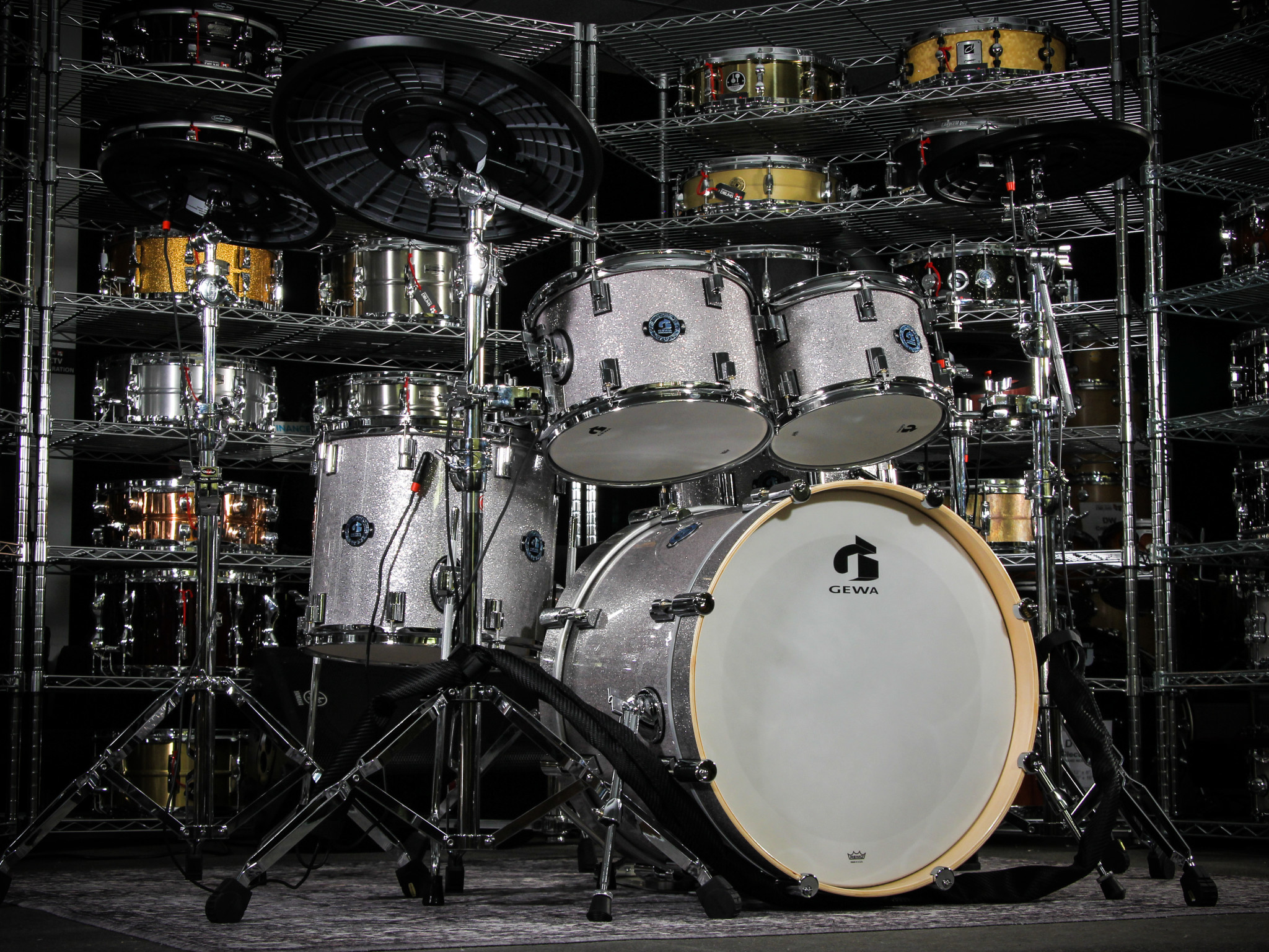 Gewa G9 Pro Electronic Drum Kit 6 SE, Silver Sparkle Graham Russell Drums