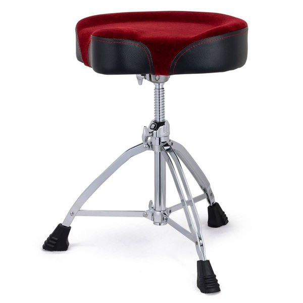 Mapex Mapex T865 Saddle Style Drum Stool, Red Cloth Top