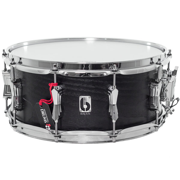 British Drum Co. British Drum Co. Raven 14" x 6" Snare Drum, Black Ash