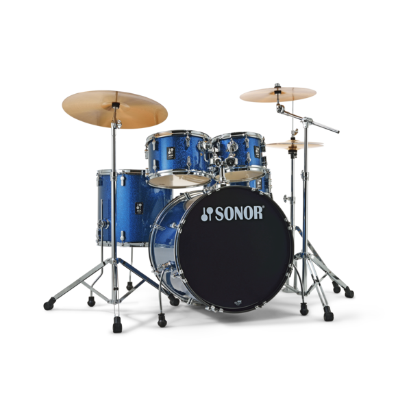 Sonor Sonor AQX 22” Stage Drum Kit, Blue Ocean Sparkle w/ Cymbals & Hardware