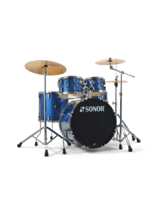 Sonor Sonor AQX 20” Studio Drum Kit, Blue Ocean Sparkle w/ Cymbals & Hardware