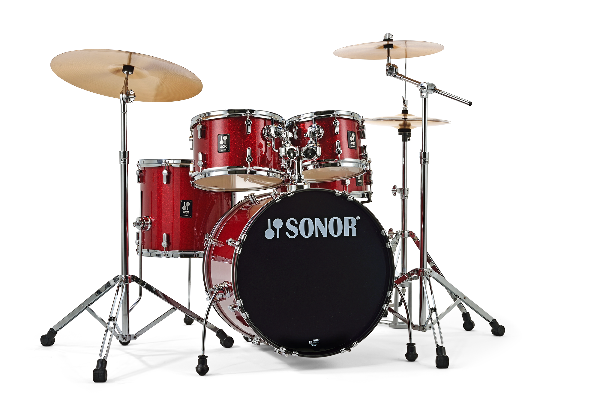 Sonor AQX 22 Stage full-size beginner drum kit in Red Moon Sparkle