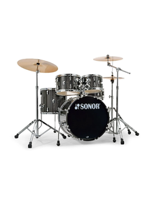 Sonor Sonor AQX 20” Studio Drum Kit, Black Midnight Sparkle w/ Cymbals & Hardware