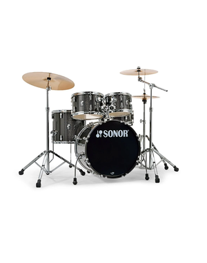 Sonor Sonor AQX 20” Studio Drum Kit, Black Midnight Sparkle w/ Cymbals & Hardware