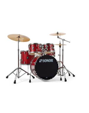 Sonor Sonor AQX 20” Studio Drum Kit, Red Moon Sparkle w/ Cymbals & Hardware