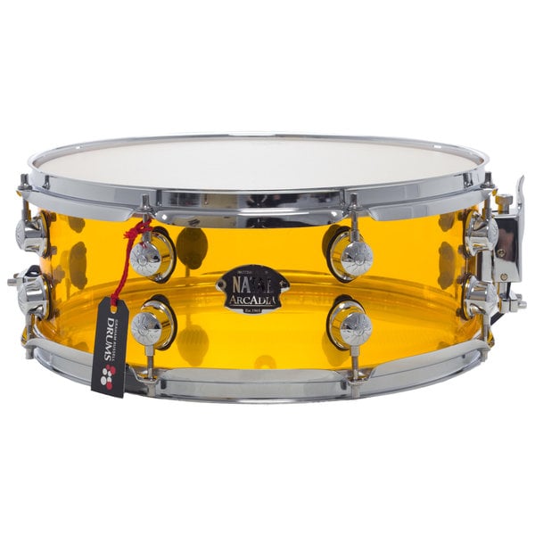 Natal Natal Arcadia 14" x 5.5" Acrylic Snare Drum, Transparent Orange