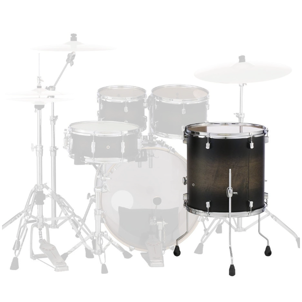 Pearl Pearl Decade Maple 14" x 14" Floor Tom Drum, Satin Black Burst