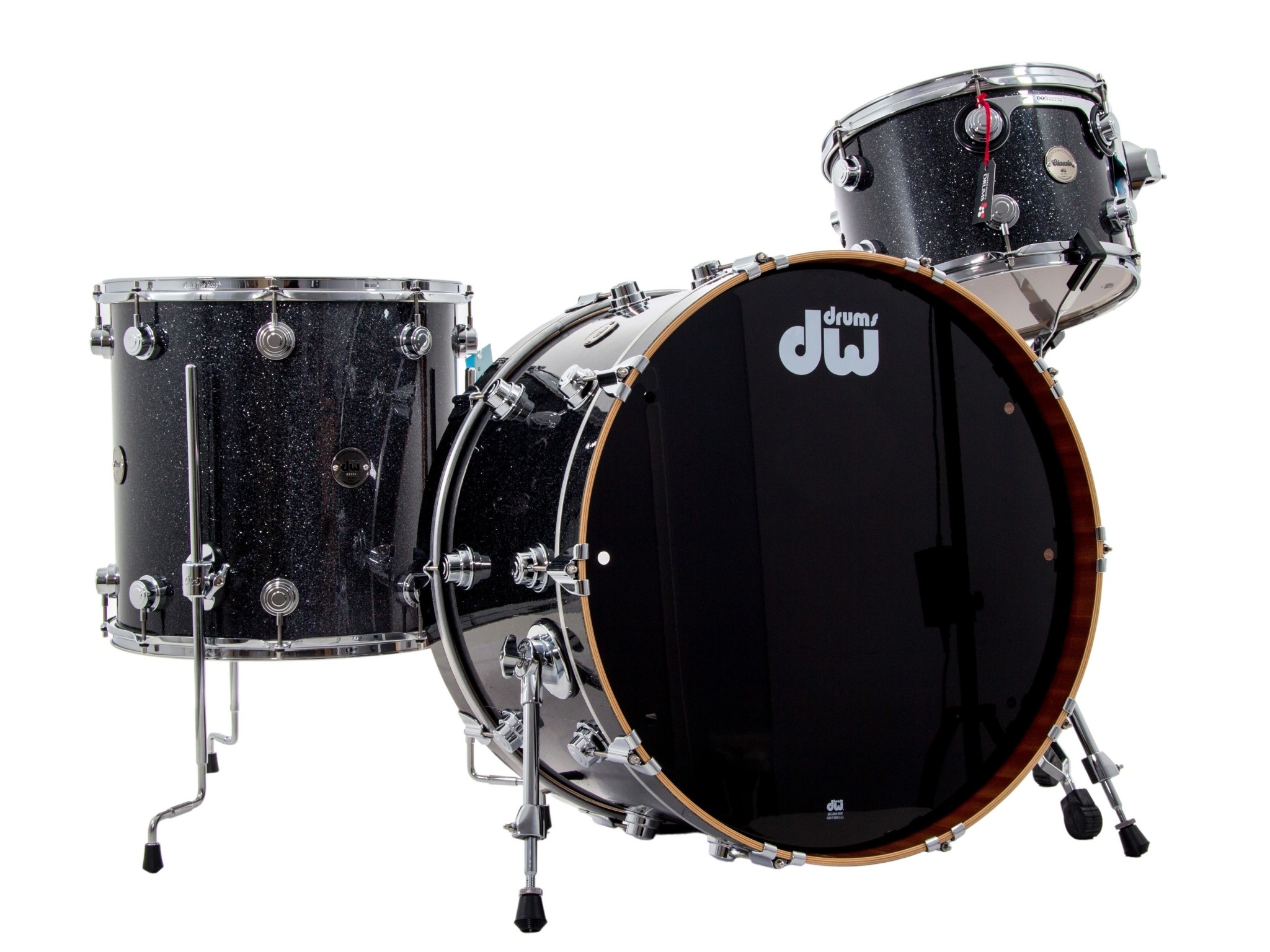 DW Collectors 24" Contemporary Classic Drum Kit, Black Ice Graham Ru