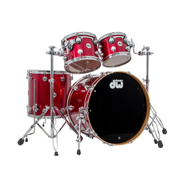 DW Drums DW Collectors 22" Cherry Drum Kit, Red Sparkle