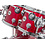 DW Drums DW Collectors 22" Cherry Drum Kit, Red Sparkle