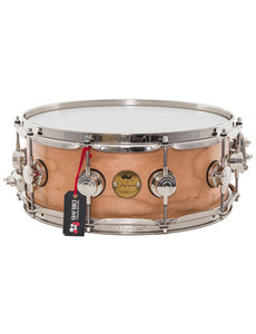 DW Drums DW Jazz Series 14" x 5.5" Satin Oil Snare Drum, Natural Cherry/Gum w/Nickel Hardware