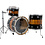 DW Drums DW Collectors 22" Maple Drum Kit, Black w/Santos Rosewood Stripe