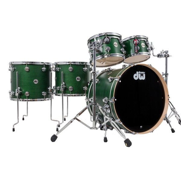 DW Drums DW Collectors Maple 22" Drum Kit, Emerald Satin Oil