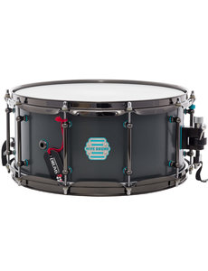 Hive Drums Hive 'The Worker' 14" x 6.5" Snare Drum, Grey w/ Blue Gaskets