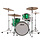 Ludwig Ludwig Classic Maple 20" Downbeat Drum Kit, Green Sparkle