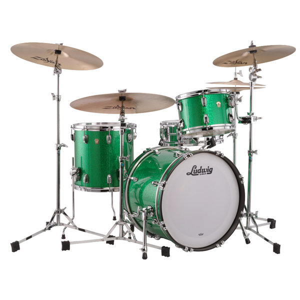 Ludwig Ludwig Classic Maple 20" Downbeat Drum Kit, Green Sparkle