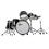 Gretsch Gretsch USA Custom 20" Phil Collins Replica Drum Kit, Solid Black