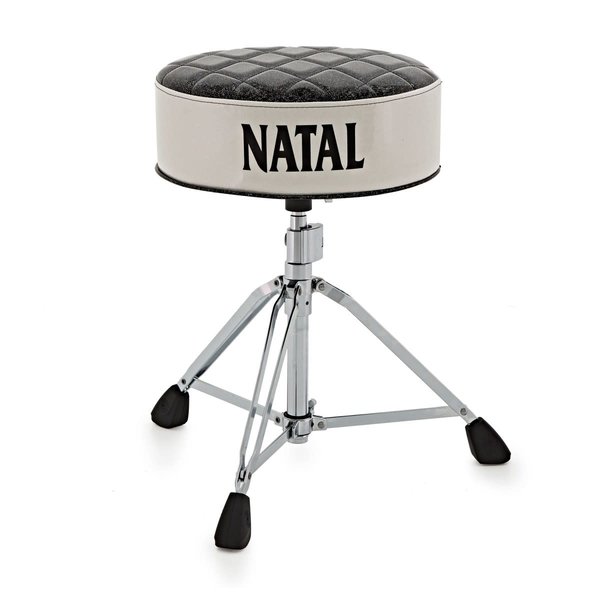 Natal Natal Fat Top Drum Throne, Black Top With White Sides