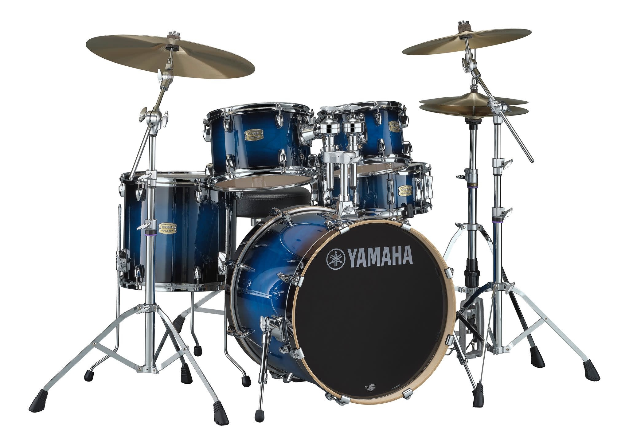 Yamaha Stage Custom 20" Birch Drum Kit, Deep Blue Sunburst Graham Ru Graham Russell Drums