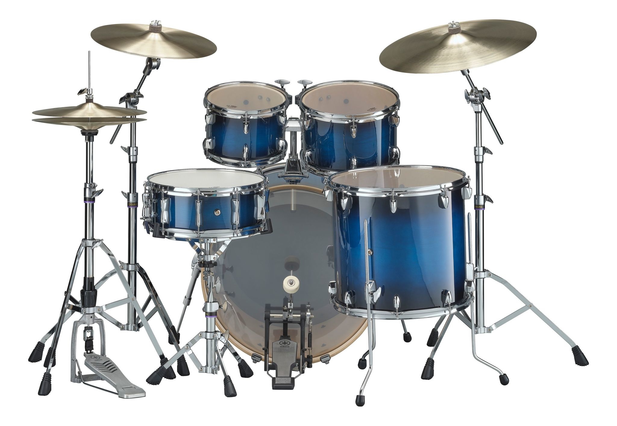 Yamaha Stage Custom 20" Birch Drum Kit, Deep Blue Sunburst Graham Ru Graham Russell Drums