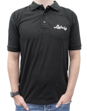 Ludwig Ludwig Black Polo Top, Medium