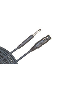  D'Addario Classic Series Unbalanced Microphone Cable, 1/4" to XLR, 25ft