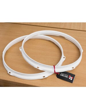 Misc Miscellaneous 10" 6-Lug Drum Hoops, White (Pair)