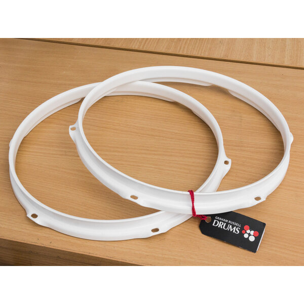 Misc Miscellaneous 10" 6-Lug Drum Hoops, White (Pair)