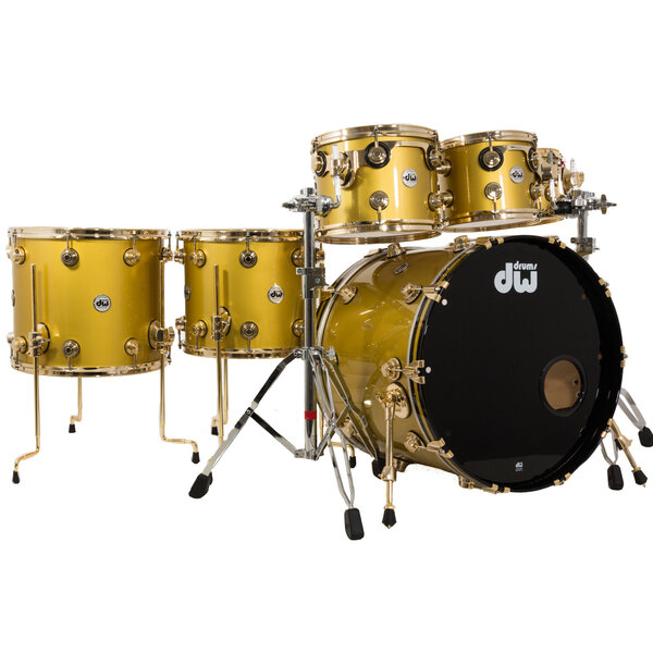 DW Drums DW Collectors 333 Speciality Lacquer 22" Maple Drum Kit, Gold Top Lacquer