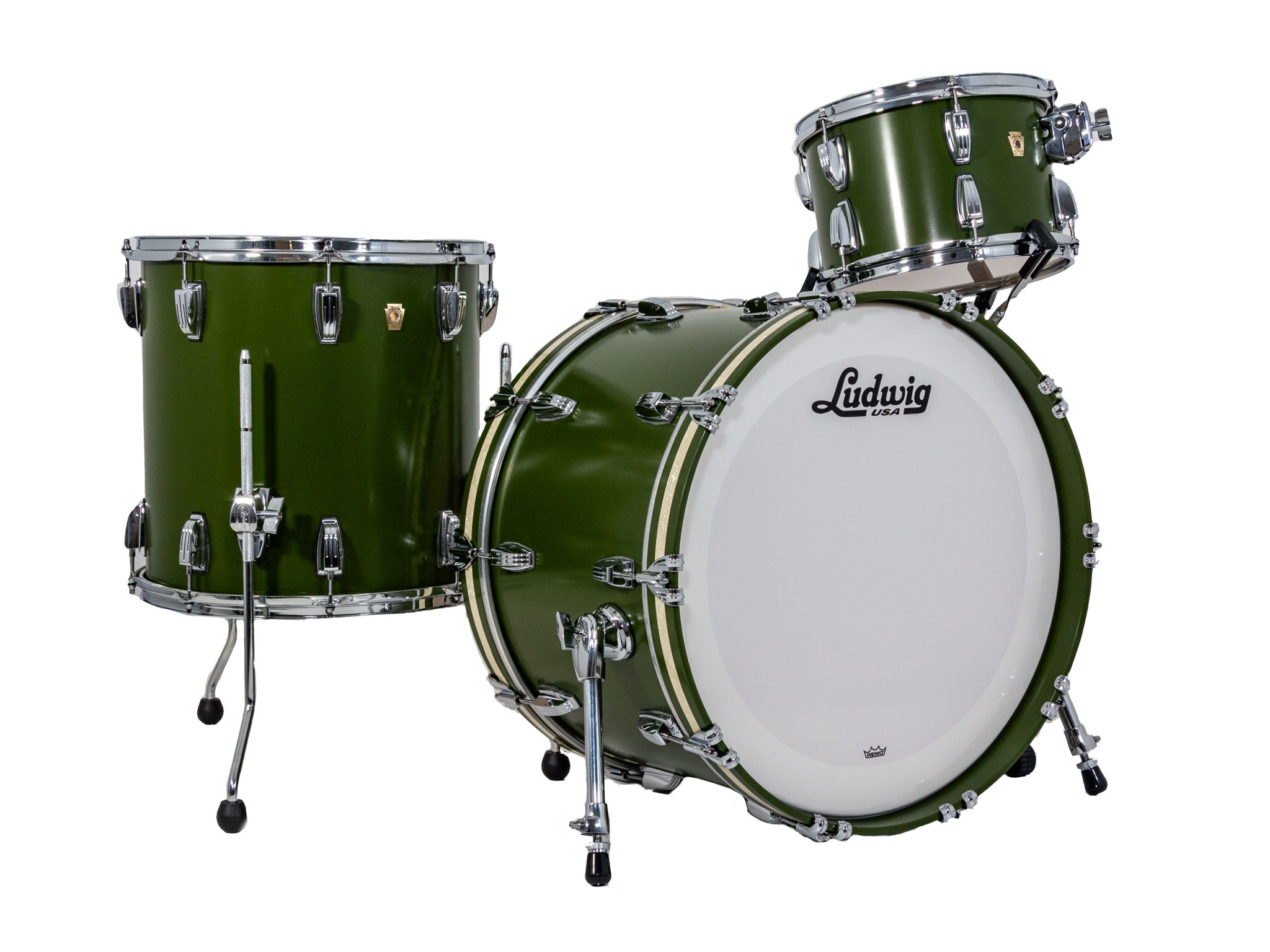 Ludwig Classic Maple 22" Drum Kit, Heritage Green Graham Russell Dru