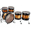 Sonor Sonor SQ2 22" Beech Drum Kit, Black Burst Over African Marble