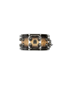 Natal Natal Mappa Burl 14" x 7" Snare Drum, Black Smoked Gloss With Brushed Nickel Hardware