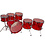 Natal Natal Arcadia 22" Acrylic Drum Kit, Red