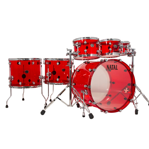 Natal Natal Arcadia 22" Acrylic Drum Kit, Red