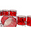 Natal Natal Arcadia 22" Acrylic Drum Kit, Red