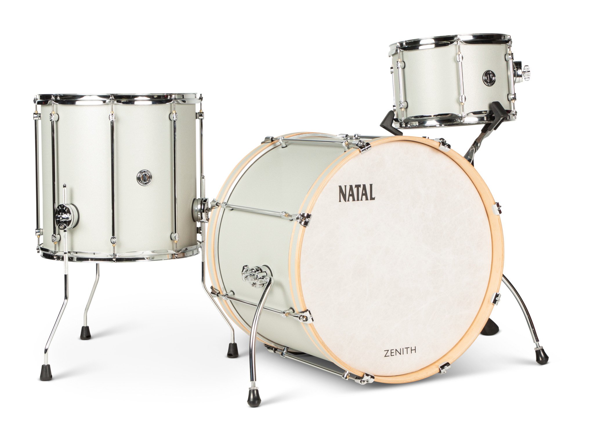 Natal Zenith 22" Drum Kit, Silver Frost Graham Russell Drums Graham