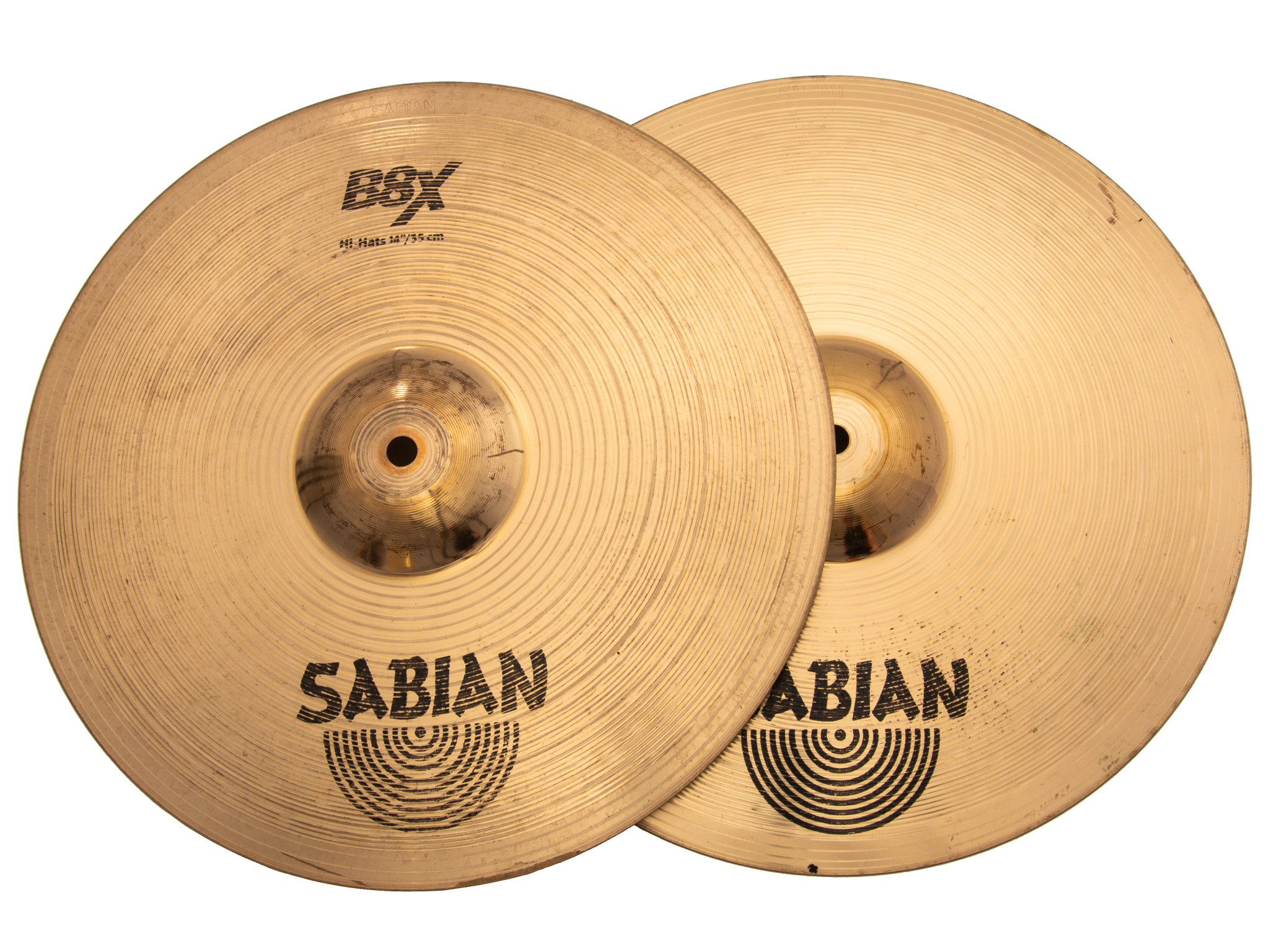 Used Sabian B8X 14" HiHat Cymbals Graham Russell Drums Graham