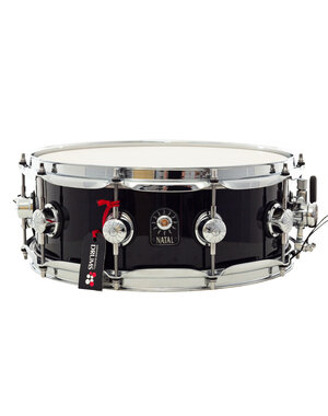 Natal Natal 14" x 5" Stave Ash Snare Drum, Black Lacquer