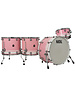 Natal Natal 'Originals' Limited Edition 24" Maple Drum Kit, Flamingo Pink w/Matte White Double Stripe