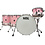 Natal Natal 'Originals' Limited Edition 24" Maple Drum Kit, Flamingo Pink w/Matte White Double Stripe