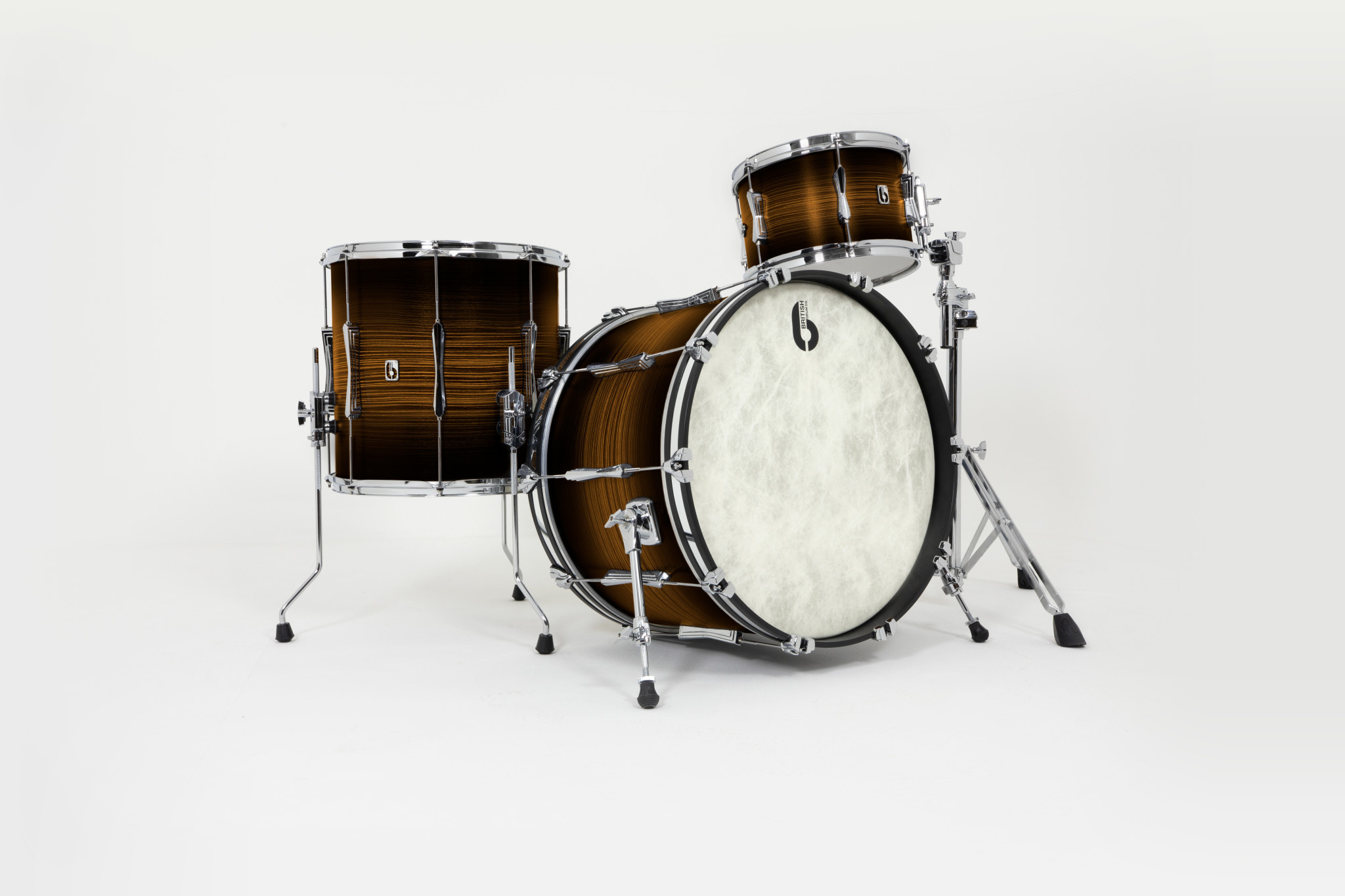 British Drum Co. Lounge 22" Kit, Carnaby Tan Graham Russell Drums