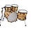 Pearl Pearl Masterworks 22" Artisan Maple Drum Kit, Natural Flame Maple w/ Solid Black Stripe EX DISPLAY