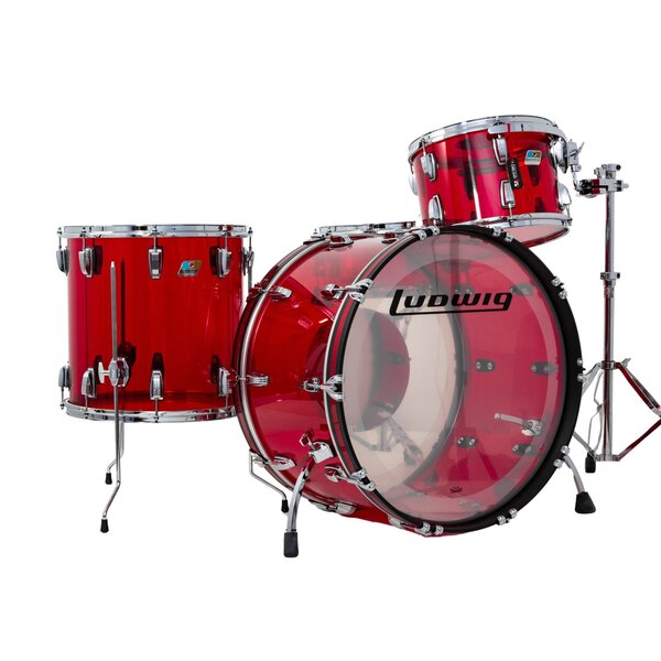 Ludwig Ludwig Vistalite 24" Pro Beat Drum Kit, Red