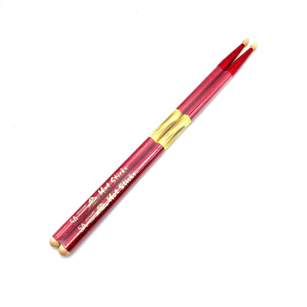 Hot Sticks 5A Macrolus Drum Stick, Red Sparkle