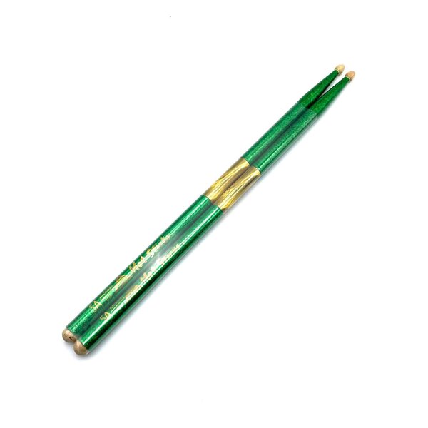 Hot Sticks 5A Macrolus Drum Stick, Green Sparkle