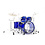 Pearl Pearl Crystal Beat 22" Drum Kit, Blue Sapphire