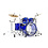 Pearl Pearl Crystal Beat 22" Drum Kit, Blue Sapphire