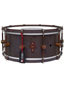 A & F Drum Co A&F ‘Ankh’ 14” x 6.5” Hand Hammered Bronze Snare Drum